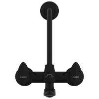 KA-MB-3120 Wall Mixer 2 In 1 With Connecting Legs With Wall Flange (Matt Black)