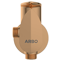 KA-RG-3107 2 Way Angle Cock With Wall Flange (Rose Gold)