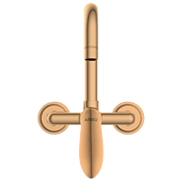 KA-RG-3143 Single Lever Sink Mixer With Swinging Spout With Connecting Legs With Wall Flange (Wall Mounted Model) (Rose Gold)