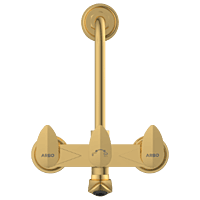 KA-GG-3120 Wall Mixer 2 In 1 With Connecting Legs With Wall Flange (Gold)