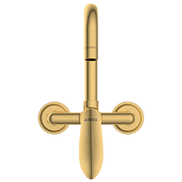 KA-GG-3143 Single Lever Sink Mixer With Swinging Spout With Connecting Legs With Wall Flange (Wall Mounted Model) (Gold)