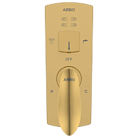 KA-GG-3153 2 Inlet 3 Outlet High Flow Diverter Body With Upper Part Set (Gold)