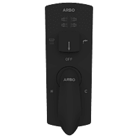 KA-MB-3153 2 Inlet 3 Outlet High Flow Diverter Body With Upper Part Set (Matt Black)