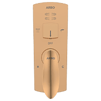KA-RG-3153 2 Inlet 3 Outlet High Flow Diverter Body With Upper Part Set (Rose Gold)