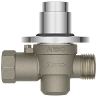 MP-5220 Metropole Forged Brass WC Flush Valve 32mm (1.25" Inch) With Exposed Shut Off Provision & Round Plate