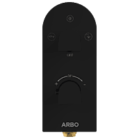 DVT-MB-5610 2 Inlet 3 Outlet Thermostatic Diverter Body With Upper Part Set (Matt Black)