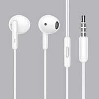 realme Buds Classic RMA2001 Wired Earphones with HD Microphone Wired  (White, In the Ear)