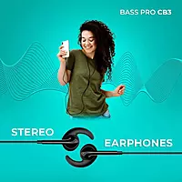 CB3 Sterio Earphones Black Foxin