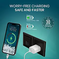 Portronics Adapto 25 Plus 25W Type C PD  (White)Superfast Slim Mobile Charging Adaptor,GaN Technology