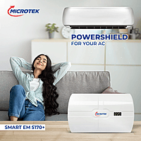 Microtek SMART EM5170+ Automatic Voltage Stabilizer for AC Up to 2.0 Ton Working Power 170V - 270 5V (White)