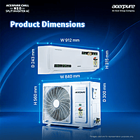 Acerpure Chill Neo 1.5 Ton 3 Star 5100W AC5IPG61.5TN3W51W Inverter Split AC (2026 Model) | Energy Efficient 7-in-1 Convertible |Cools at 58°C |Ice Blast | 4 Ways swing | Copper Condenser