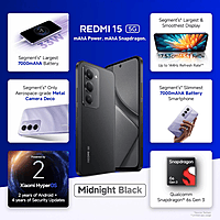 REDMI 15 5G (Midnight Black, 128 GB) (6 GB RAM)