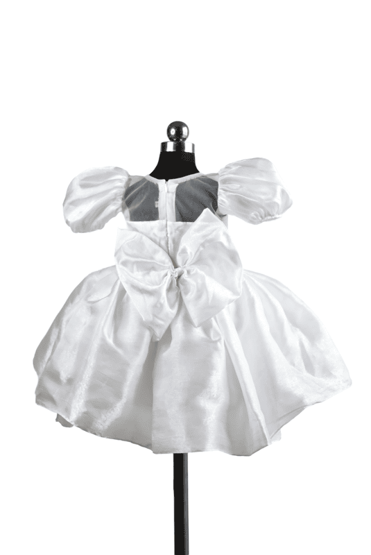 White Pearl Satin Gown