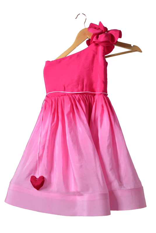 Fuchsia Moonlight One Shoulder Dress