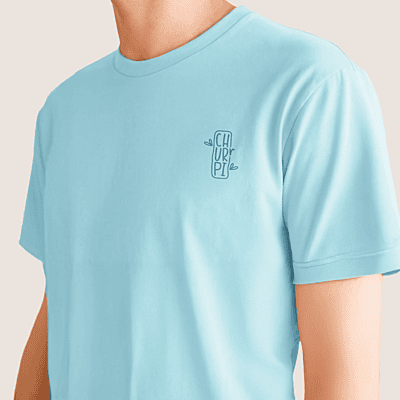 Churrpi Plain T-shirt For Men | Blue