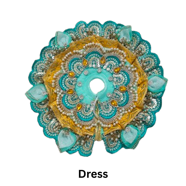 Laddu Gopal Dress With Mala & Mucket