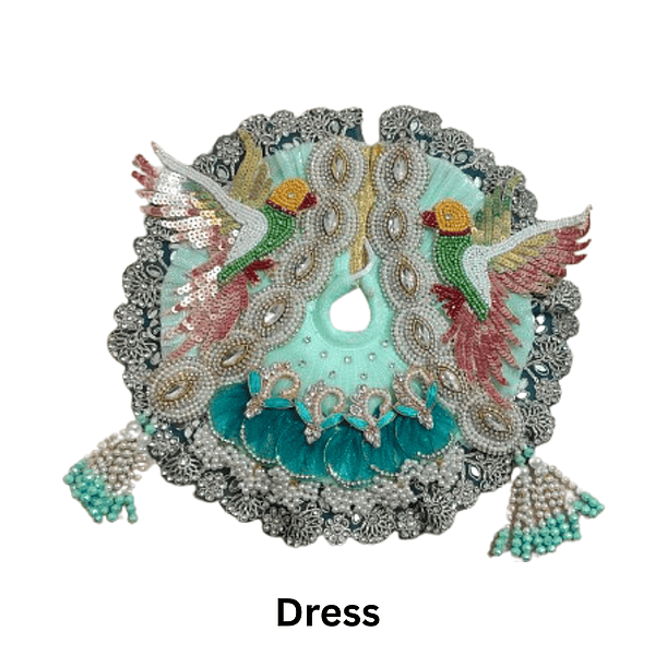 Full Parrot-Themed Dress Set for Laddu Gopal (SIZE-5)