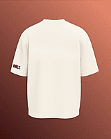 Unisex Off-White Plain Oversized Tee