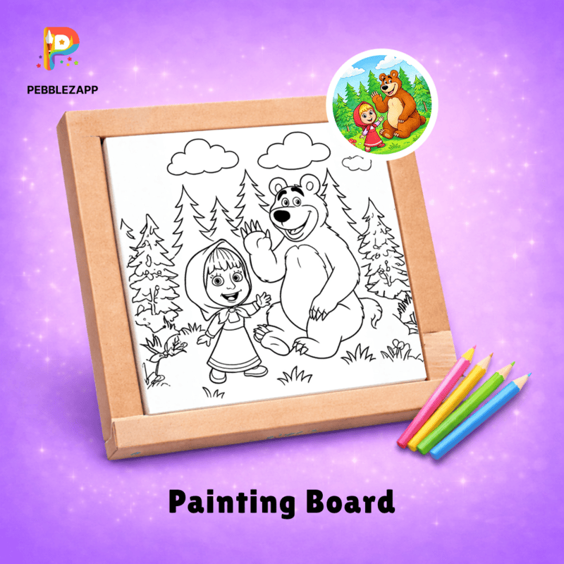 heartwarming forest-themed coloring