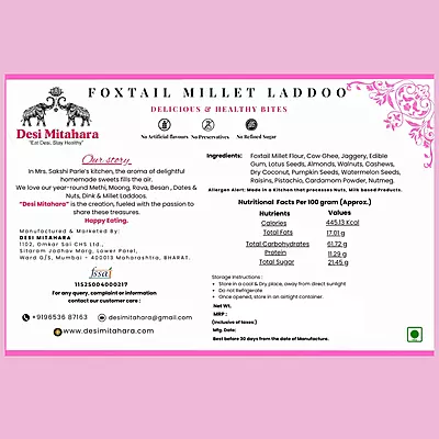 Foxtail Millet Laddoo