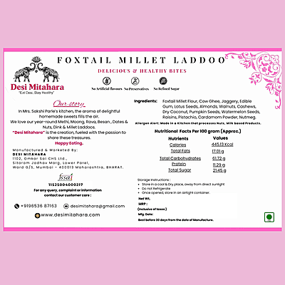 Foxtail Millet Laddoo