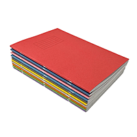 Janrax A4 Pink 80 Page Feint Ruled with Margin Exercise Book WF Paper with 225gsm Manilla Cover