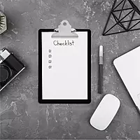 Black A5 Clipboard with Butterfly Clip with Ruled Side