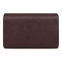The Riviera Dual-Tone Leather Envelope Clutch – Espresso Brown