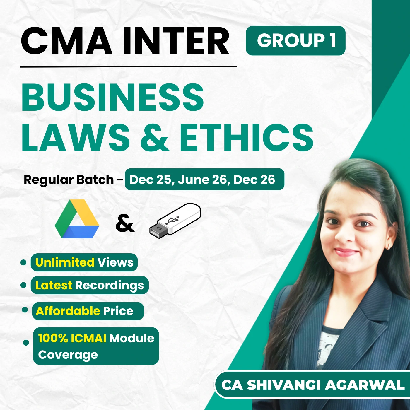 CMA Inter Business Laws and Ethics (Group 1) By CA Shivangi Agarwal CMA Inter Business Laws and Ethics (Group 1) By CA Shivangi Agarwal