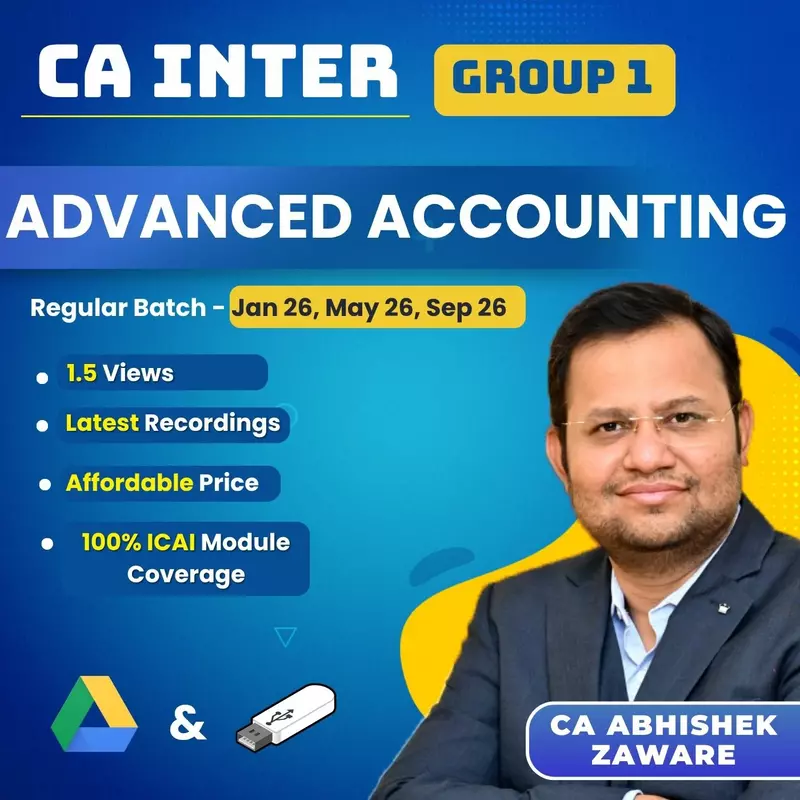 CA Inter Advanced Accounting (Group 1) By CA Abhishek Zaware CA Inter Advanced Accounting (Group 1) By CA Abhishek Zaware
