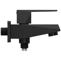 LV-MB-2006-B 2 Way Bib Tap Dual Flow With Wall Flange (Matt Black)