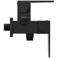LV-MB-2007 2 Way Angle Cock With Wall Flange (Matt Black)