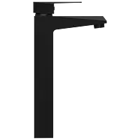 LV-MB-2028 Single Lever Tall Basin Mixer With Braided Hoses (Table Mounted Model) (Matt Black)