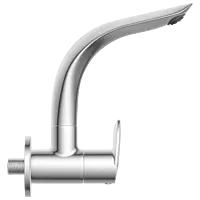 KA-3108 Sink Cock With Swinging Spout With Wall Flange (Wall Mounted Model)