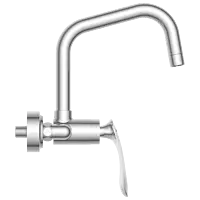 KA-3143 Single Lever Sink Mixer With Swinging Spout With Connecting Legs With Wall Flange (Wall Mounted Model)