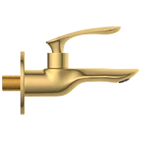 KA-GG-3103 Long Nose Bib Tap With Wall Flange (Glossy Gold)