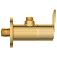 KA-GG-3104 Angle Cock With Wall Flange (Gold)