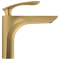KA-GG-3127 Single Lever Basin Mixer With Braided Hoses (Table Mounted Model) (Gold)