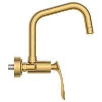KA-GG-3143 Single Lever Sink Mixer With Swinging Spout With Connecting Legs With Wall Flange (Wall Mounted Model) (Gold)