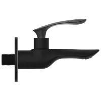 KA-MB-3103 Long Nose Bib Tap With Wall Flange (Matt Black)
