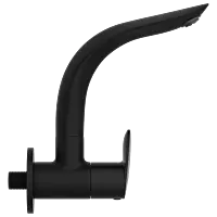 KA-MB-3108 Sink Cock With Swinging Spout With Wall Flange (Wall Mounted Model) (Matt Black)