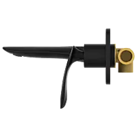 KA-MB-3129 Concealed Body For Single Lever Basin Mixer Wall Mounted With Exposed Part Kit, Consisting Of Operative Lever, Basin Spout & Wall Flange (Matt Black)