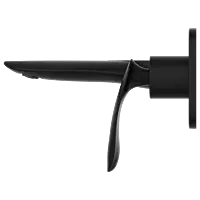 KA-MB-3167 Exposed Part Kit For Single Lever Basin Mixer Wall Mounted With Consisting Of Operative Lever, Basin Spout & Wall Flange (Matt Black)