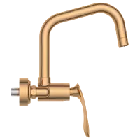KA-RG-3143 Single Lever Sink Mixer With Swinging Spout With Connecting Legs With Wall Flange (Wall Mounted Model) (Rose Gold)
