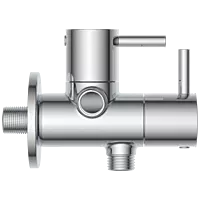 LX-1307 2 Way Angle Cock With Wall Flange