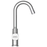 LX-1315 Center Hole Basin Mixer With Swinging Spout With Braided Hoses (Table Mounted Model)