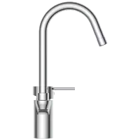 LX-1342 Single Lever Basin Mixer With Swinging Spout With Braided Hoses (Table Mounted Model)