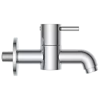 LX-1303 Long Nose Bib Tap With Wall Flange