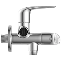 CM-2507 2 Way Angle Cock With Wall Flange