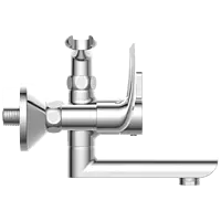 CM-2521 Wall Mixer 2 In 1 With Crutch, Connecting Legs With Wall Flange
